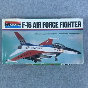 Vintage Monogram F-16 Air Force Fighter 1/72‎ Model Kit 5200-0100 Open Box 1977